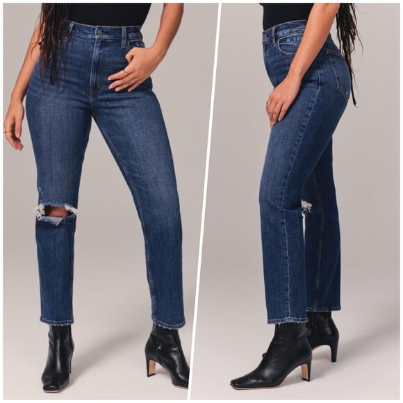 A&F | Women | The Ankle Straight Ultra High Rise Curve Love Denim Jeans | Sz 31 - Picture 15 of 16